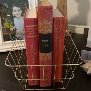 Vintage red color pak books with basket